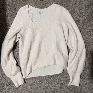 Madewell Square Neck Cream Sweater